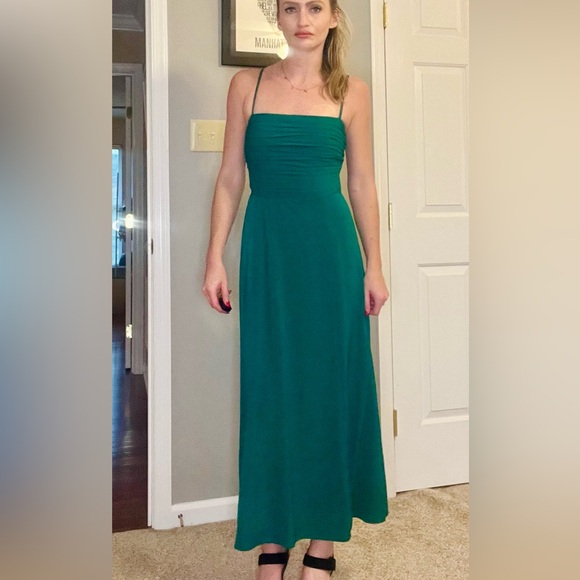 🌿Abercrombie & Fitch Emerson Crepe Midi Dress | Green | XS🌿 - Picture 9 of 11